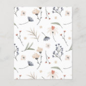 Budget Moderne Boho Blume Grünes Brautparty (Rückseite)