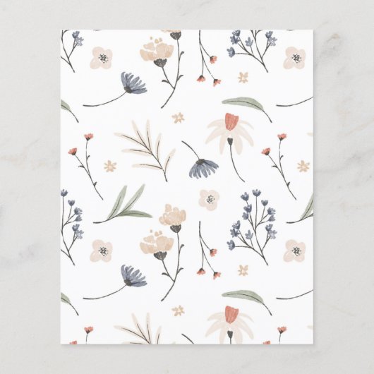 Budget Moderne Boho Blume Grünes Brautparty (Rückseite)