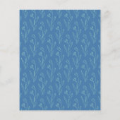 Budget Moderne Boho Blumenlinie Art Blue Wedding (Rückseite)