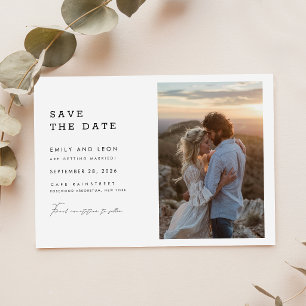 Budget Moderne Boho QR-Code Foto-Hochzeit Save The Date