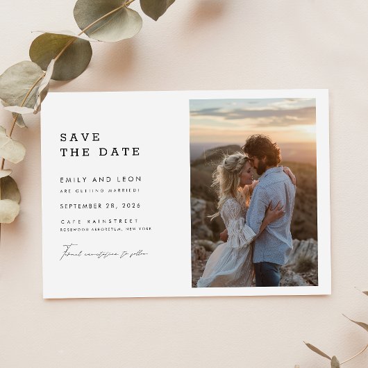 Budget Moderne Boho QR-Code Foto-Hochzeit Save The Date