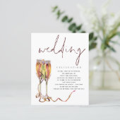 Budget Moderne Champagner Hochzeitseinladung (Stehend Vorderseite)