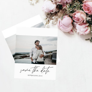 Budget Moderne Chic-Fotolandschaft Save-the-Date-K Flyer