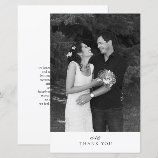BUDGET Moderne Chic Monogramm Foto-Hochzeit (Vorne/Hinten)