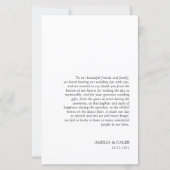 BUDGET Moderne Chic Monogramm Foto-Hochzeit (Rückseite)