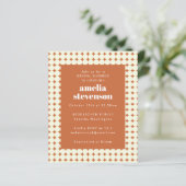 Budget Moderne Dots Terracotta Brautparty laden ei (Stehend Vorderseite)