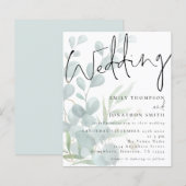 Budget Moderne Drehschrift Eucalyptus Wedding Einl (Vorne/Hinten)