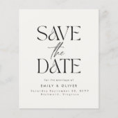 Budget Moderne einfache Hochzeit schwarz elegant Flyer (Vorne)