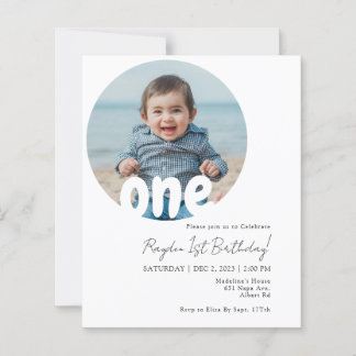 BUDGET Moderne einfache runde Baby-Foto-Geburtstag