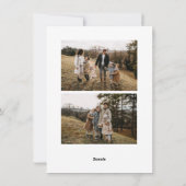 Budget Moderne Elegant frohe Weihnachten Drei Foto (Rückseite)