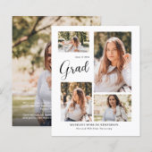 Budget Moderne Elegante 5-Foto-Collage-Abschluss (Vorne/Hinten)