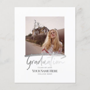 Budget Moderne elegante Abschluss Foto Einladungen Flyer