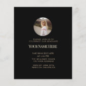 Budget Moderne elegante Abschluss Foto Einladungen Flyer (Hinten)