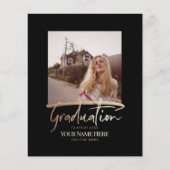 Budget Moderne elegante Abschluss Foto Einladungen Flyer (Vorne)