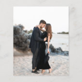 Budget Moderne, elegante Kalligraphie-Foto Hochzei (Rückseite)