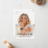 Budget Moderne Feier der Beerdigung von Life Foto Mitteilungskarte (Vorderseite/Rückseite Beispiel)