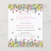 Budget Moderne Feier des Lebens Blumendenkmal Flyer (Vorne)