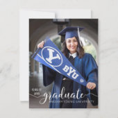 Budget Moderne Foto Abschluss Ankündigung (Vorderseite)