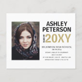 Budget Moderne Foto Abschluss Ankündigung (Vorderseite)