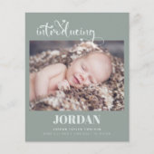 Budget Moderne Foto Collage Geburtsankündigung (Vorderseite)