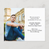 Budget Moderne Foto Collage Graduate Ankündigung (Rückseite)