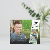 Budget Moderne Foto Collage Graduate Ankündigung (Stehend Vorderseite)