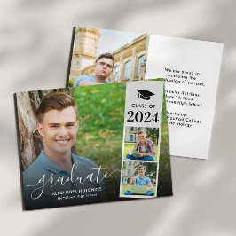 Budget Moderne Foto Collage Graduate Ankündigung