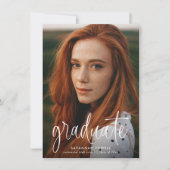 Budget Moderne Foto Graduation Party Einladung (Vorderseite)