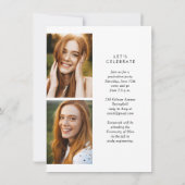 Budget Moderne Foto Graduation Party Einladung (Rückseite)