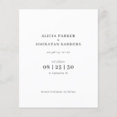 Budget Moderne Foto Hochzeit in Urlaubsort rett Da (Rückseite)