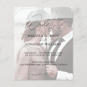 Budget Moderne Foto Hochzeit Vertikal 4 Flyer