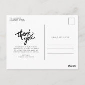 Budget Moderne Foto Hochzeit Vielen Dank Postkarte (Rückseite)