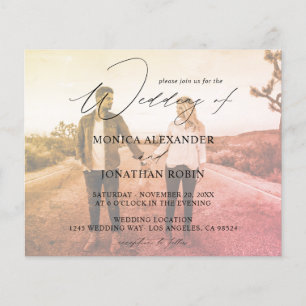 Budget Moderne Foto-Horizontal-4-Effekt-Hochzeit Flyer