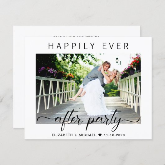 Budget Moderne Foto QR Code Hochzeitsempfehlung (Vorne/Hinten)