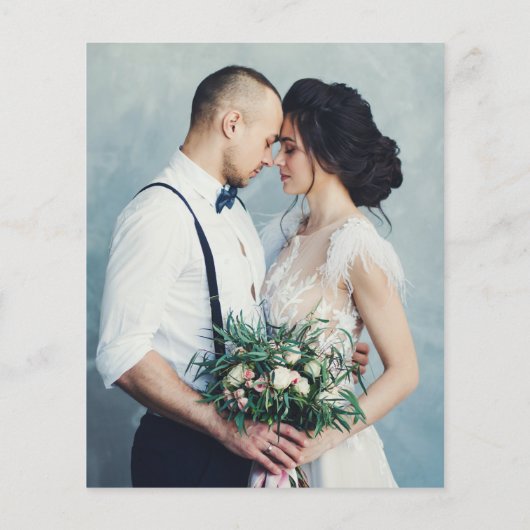 Budget Moderne Foto Script Hochzeit Vielen Dank (Rückseite)