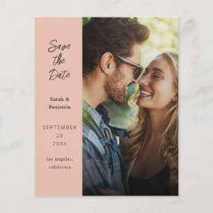 Budget Moderne Foto- und Seiten-Save-the-Date-Kart Flyer