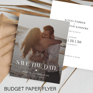 Budget moderne Foto Ziel Hochzeit Termin vormerken Flyer