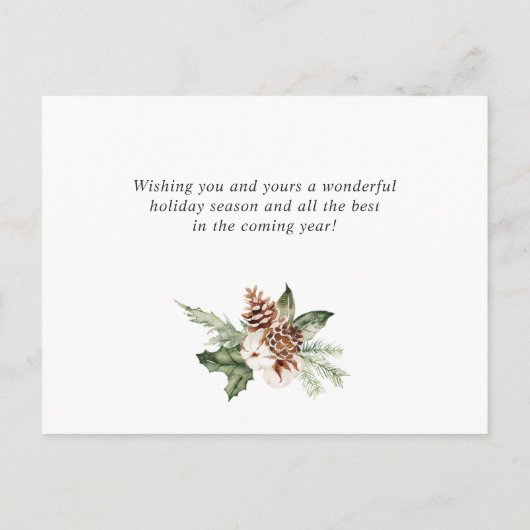 Budget Moderne frohe Weihnachts-FOTO Grußkarte Postkarte (Rückseite)