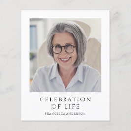 Budget Moderne Gedenkfeier zum Foto Leben Flyer