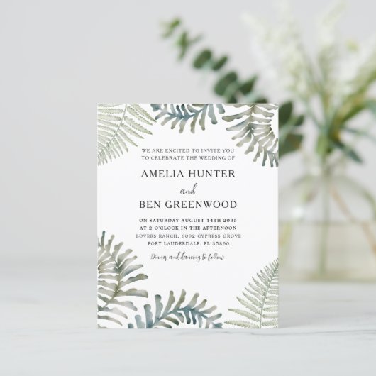 Budget Moderne Hochzeit im Wasserfarbenbereich (Stehend Vorderseite)