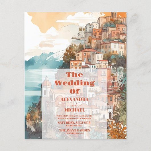 Budget Moderne Hochzeit in Urlaubsort Italien (Vorderseite)