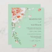 Budget Moderne Hochzeitsfeier mit grüner Blüte (Vorne/Hinten)