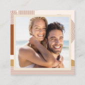 Budget Moderne Hochzeitsseite QR Code Fotokarte Quadratische Visitenkarte (Vorderseite)