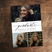 Budget Moderne Kalligrafie Drei Foto Abschluss Einladung