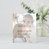 Budget Moderne Kalligrafie V2 Foto Hochzeit (Stehend Vorderseite)