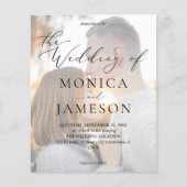 Budget Moderne Kalligrafie V2 Foto Hochzeit (Vorderseite)