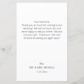 Budget Moderne Kalligraphie Instant Foto Hochzeit (Rückseite)