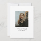 Budget Moderne Kalligraphie Zwei Foto Abschluss Ankündigung (Rückseite)