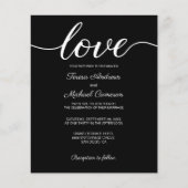 Budget Moderne klassische Schwarz-Weiß-Hochzeit (Vorderseite)