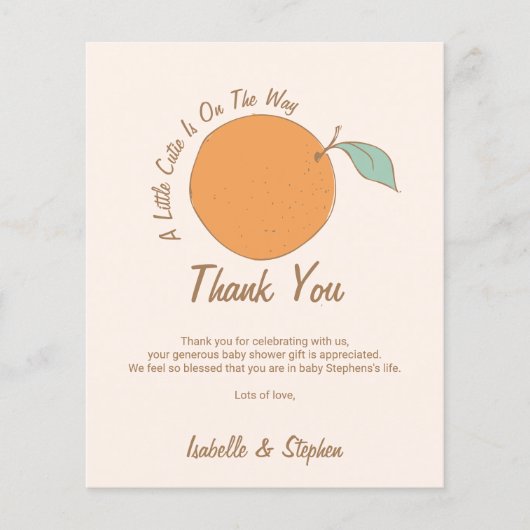 Budget Moderne kleine Süsse Orangefarbene Babydusc (Vorderseite)